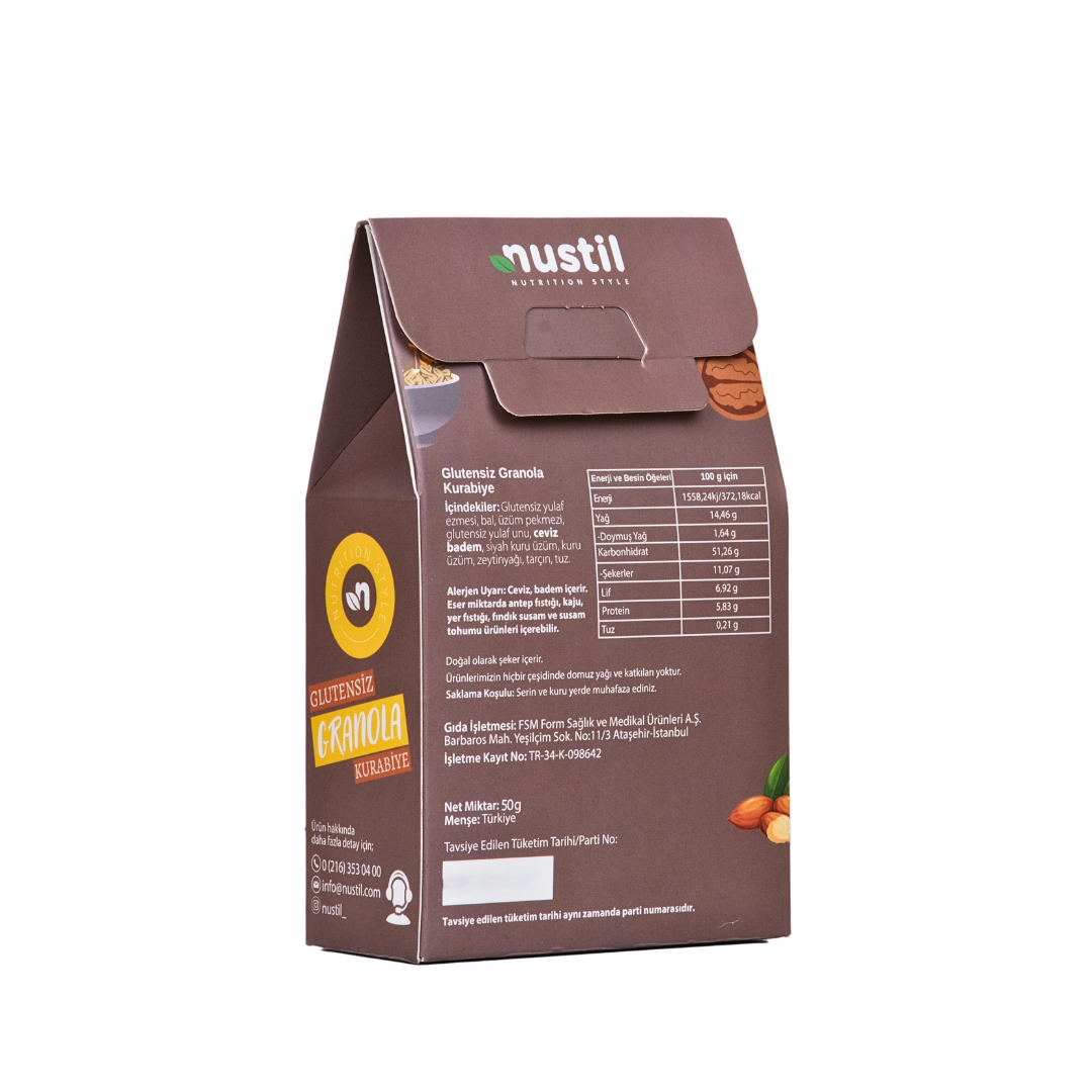 NUSTİL Glutensiz Granola Kurabiye 50g