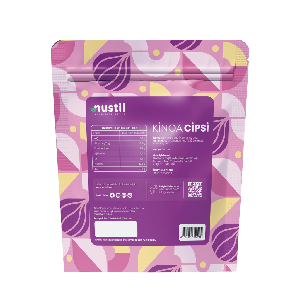 NUSTİL Sarımsaklı & Soğanlı Kinoa Cipsi 35g