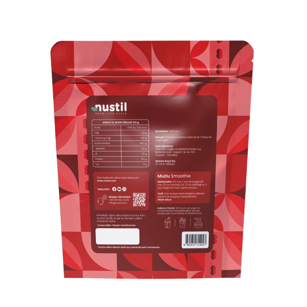 NUSTİL -Teff -Tozu -(Teffsure)- 250g