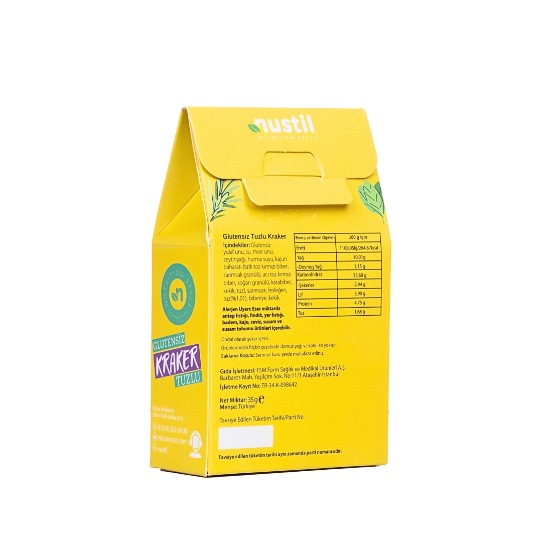 NUSTİL Glutensiz Tuzlu Kraker 35g