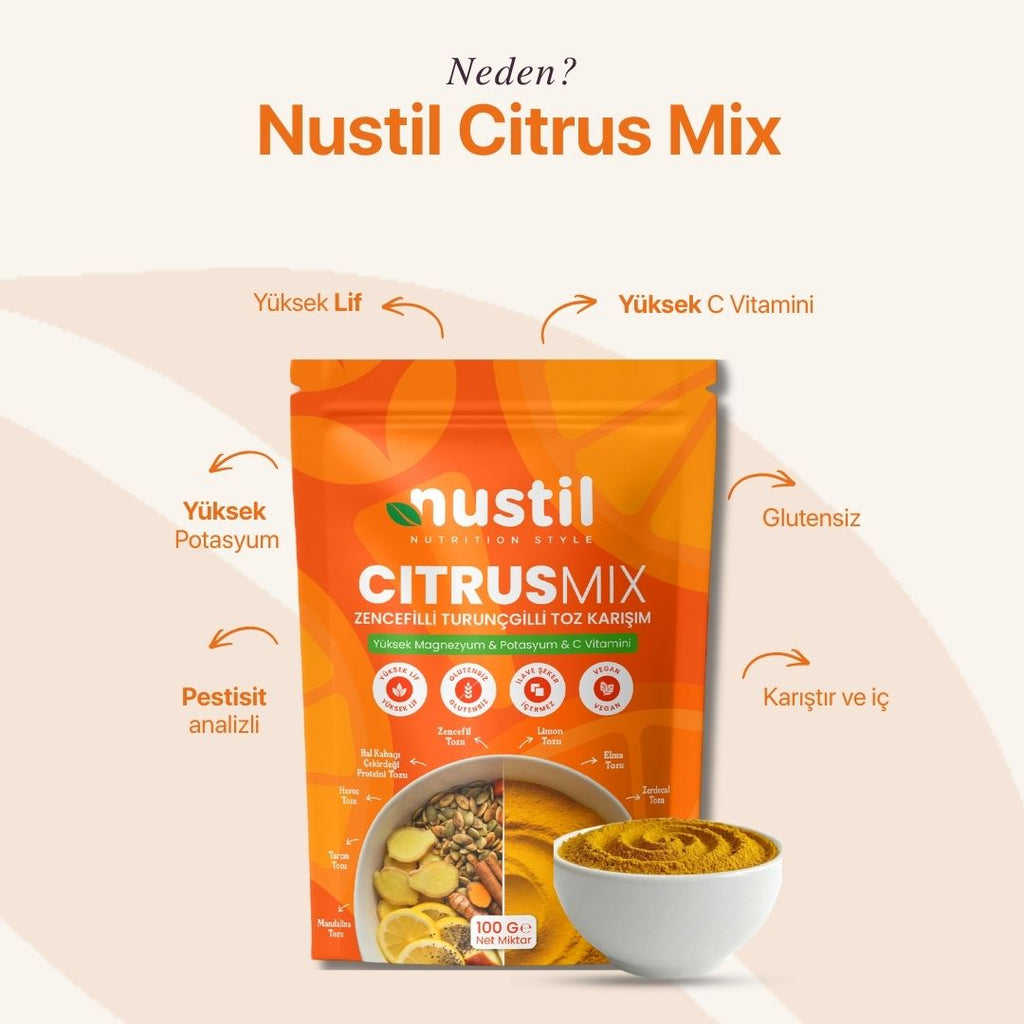 NUSTİL Citrus Mix Turunçgilli Toz Karışım 100g