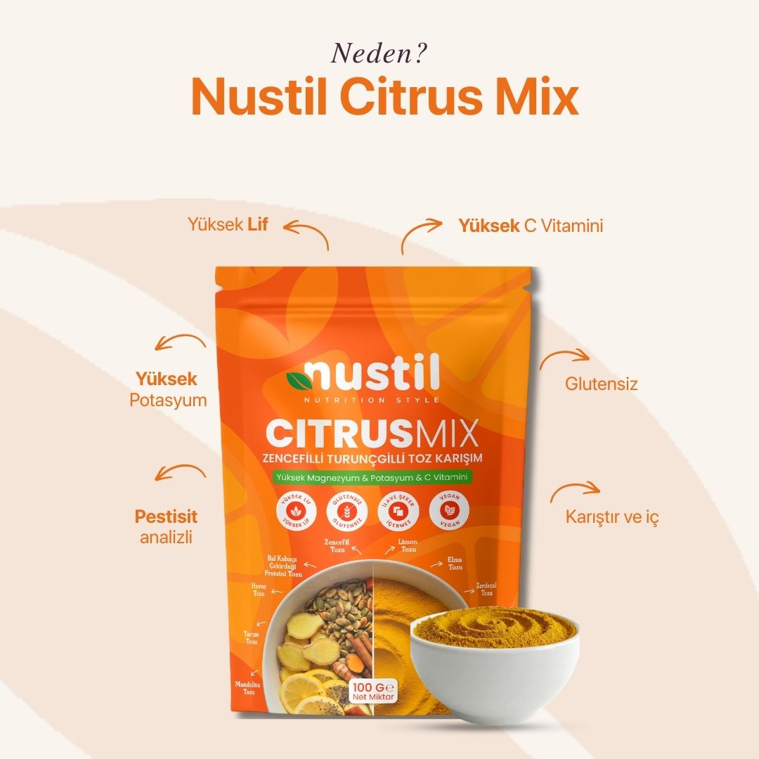 NUSTİL Citrus Mix Turunçgilli Toz Karışım 100g