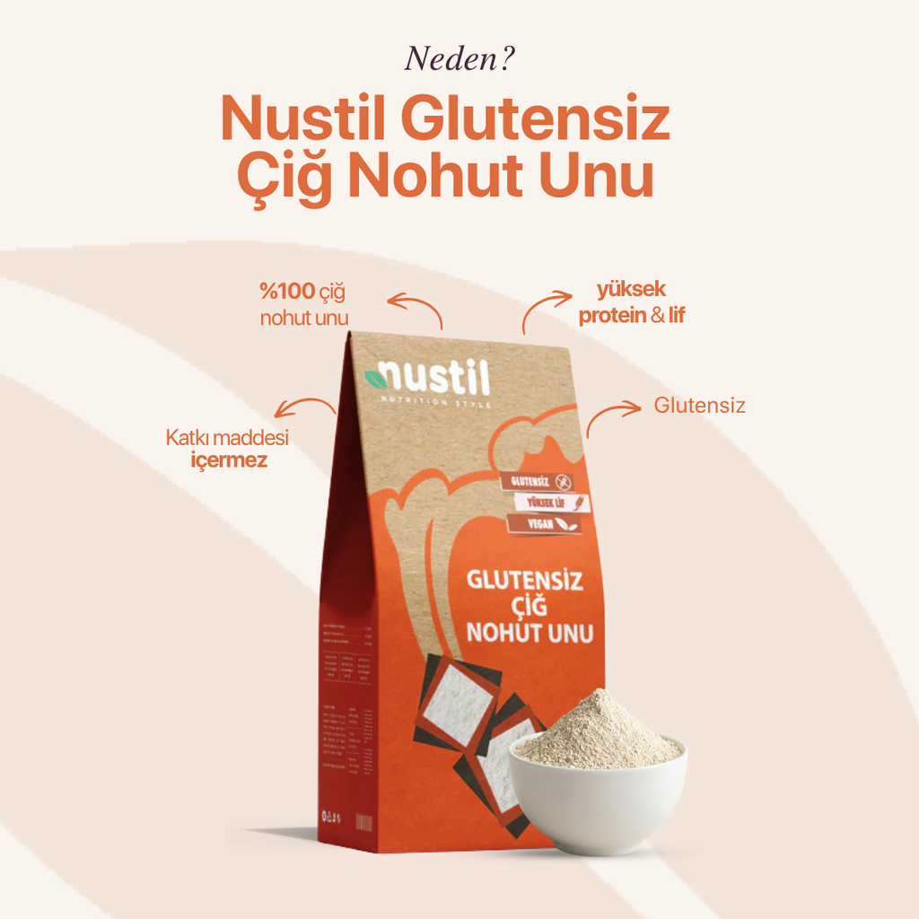 NUSTİL Glutensiz Çiğ Nohut Unu 300g