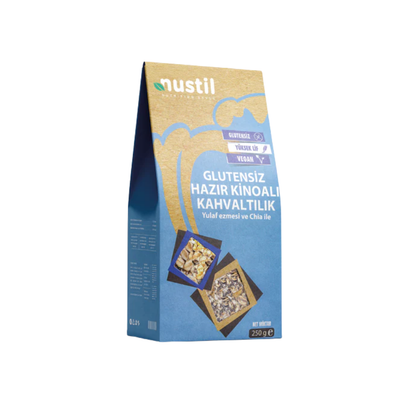 NUSTİL Glutensiz Hazır Kinoalı Kahvaltılık + Yulaf Ezmesi + Chia 