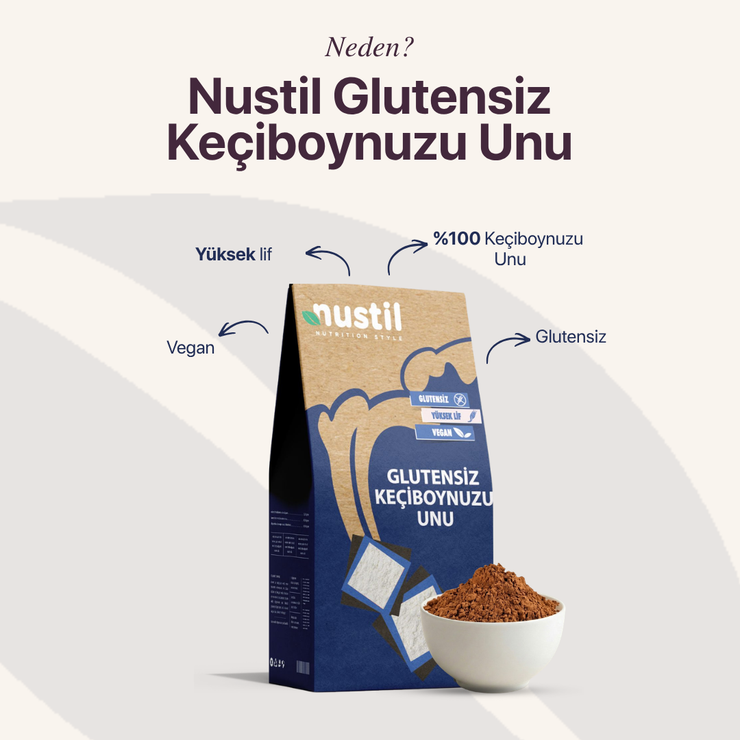 NUSTİL Glutensiz Keçiboynuzu Unu 300g