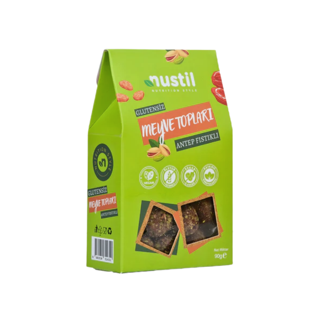 NUSTİL Glutensiz Antep Fıstıklı Meyve Topları 