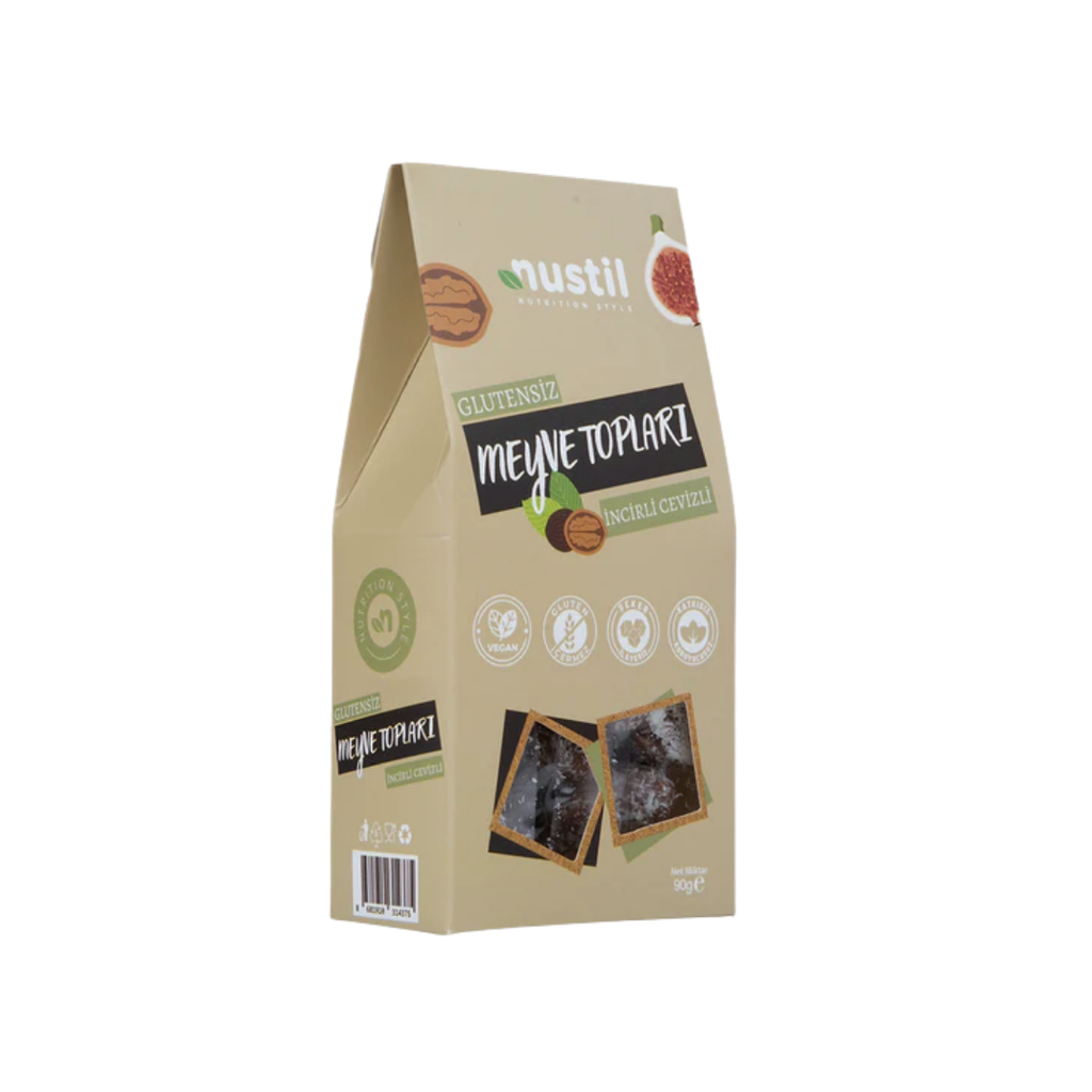 NUSTİL Glutensiz İncirli Cevizli Meyve Topları 