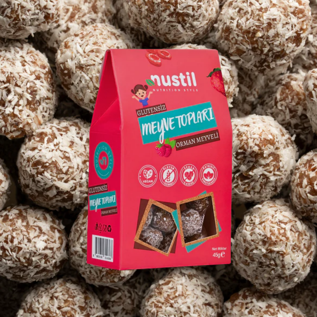 NUSTİL Glutensiz Orman Meyveli Meyve Topları 45g