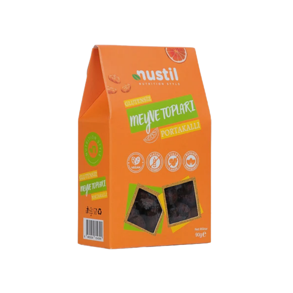 NUSTİL Glutensiz Portakallı Meyve Topları 
