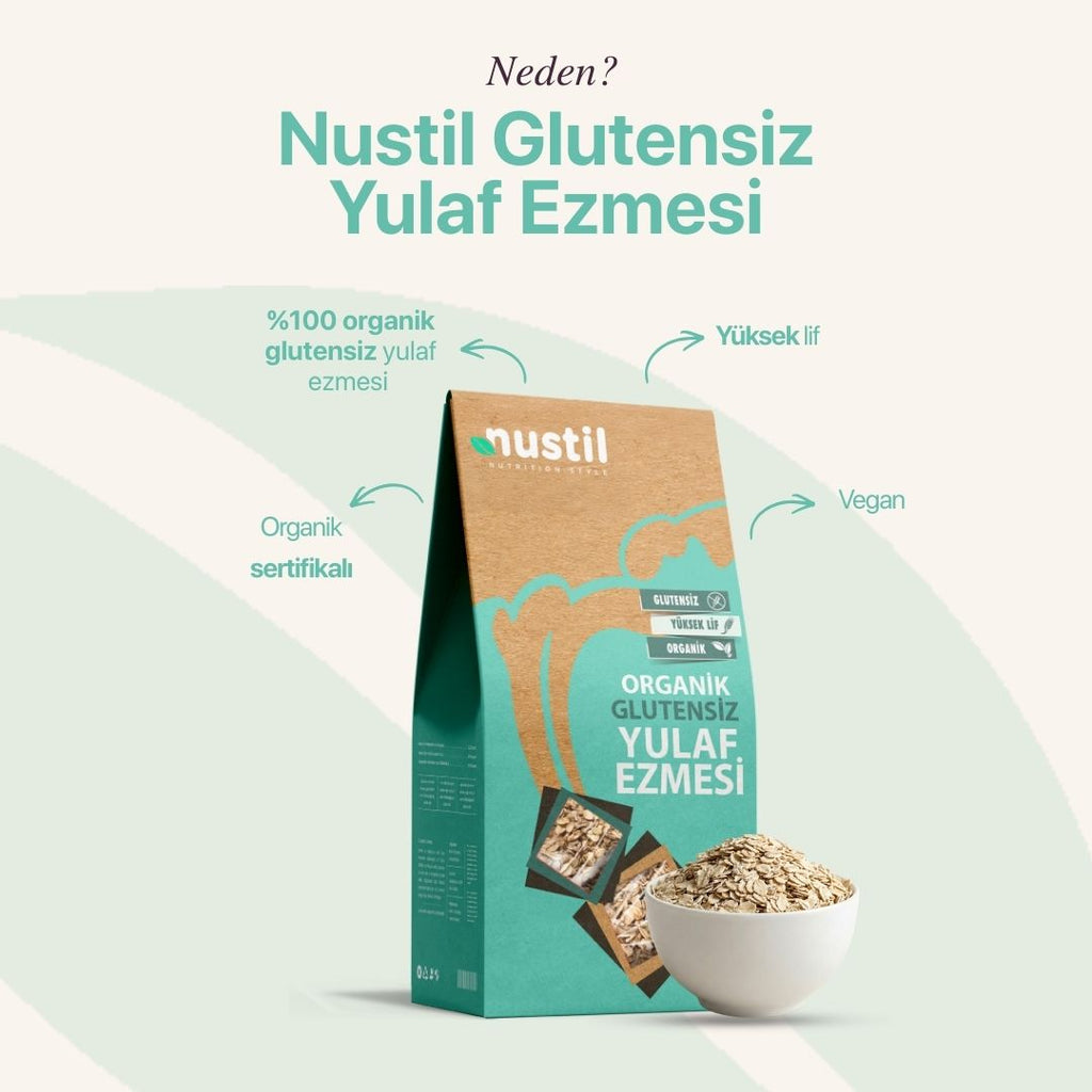 NUSTİL Organik Glutensiz Yulaf Ezmesi 250g
