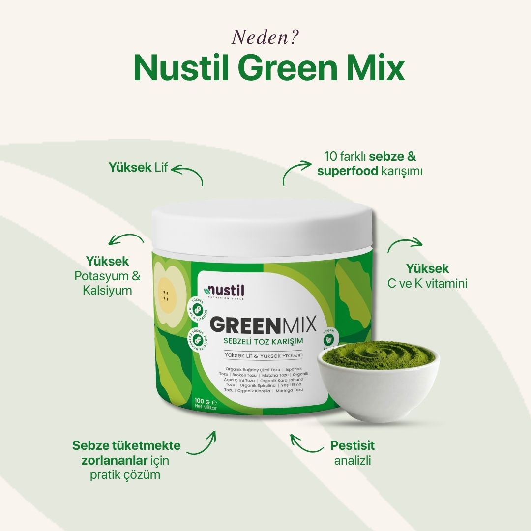 NUSTİL Green Mix Sebzeli Toz Karışım 100g