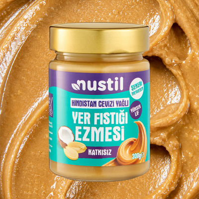 NUSTİL Hindistan Cevizi Yağlı Yer Fıstığı Ezmesi 300g