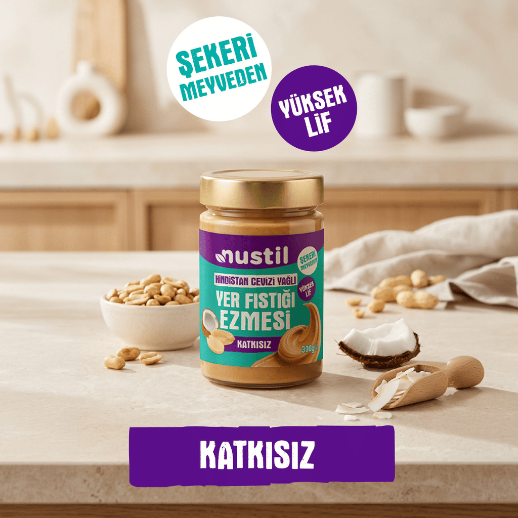 NUSTİL Hindistan Cevizi Yağlı Yer Fıstığı Ezmesi 300g