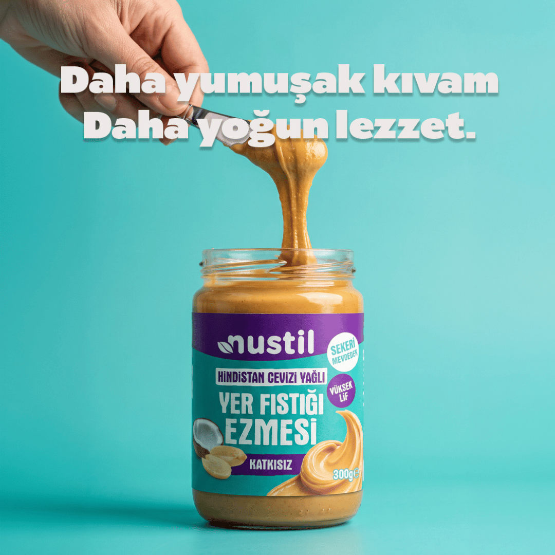 NUSTİL Hindistan Cevizi Yağlı Yer Fıstığı Ezmesi 300g