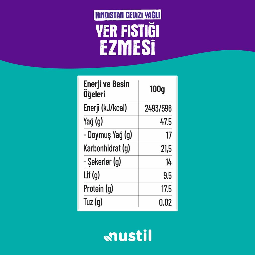 NUSTİL Hindistan Cevizi Yağlı Yer Fıstığı Ezmesi 300g