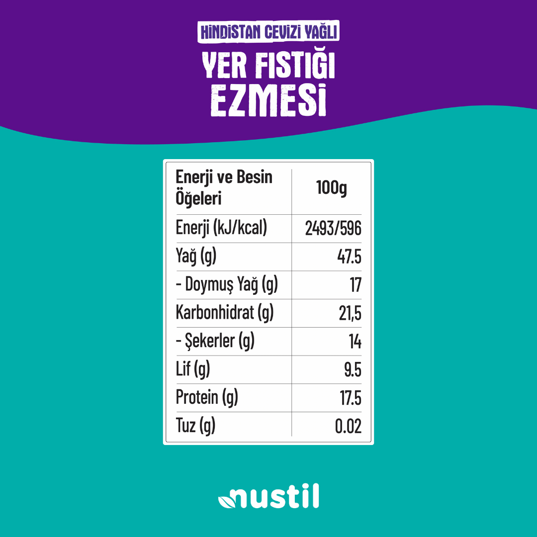NUSTİL Hindistan Cevizi Yağlı Yer Fıstığı Ezmesi 300g