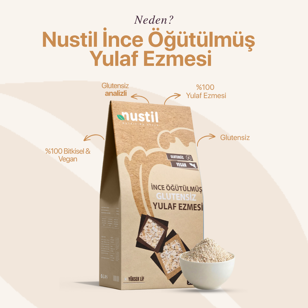 NUSTİL İnce Öğütülmüş Glutensiz Yulaf Ezmesi 300g