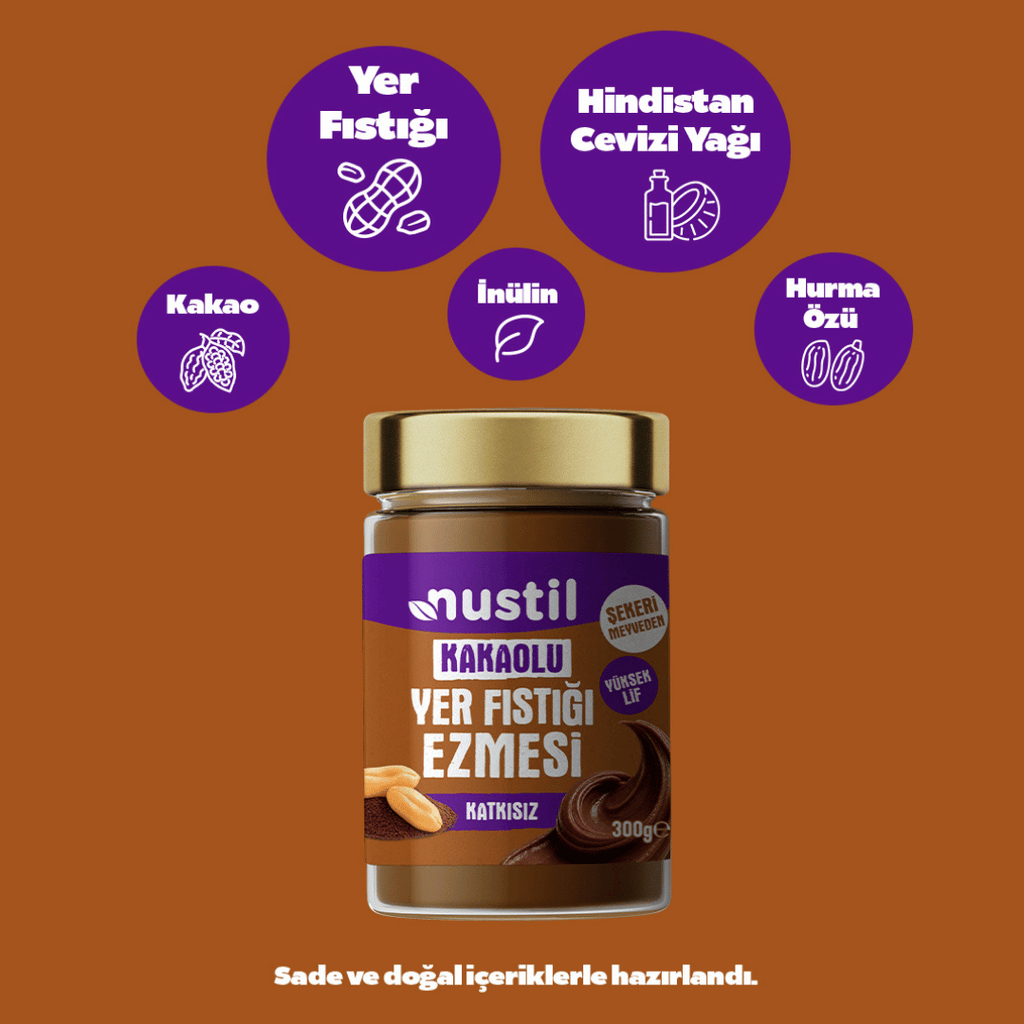 NUSTİL Kakaolu Yer Fıstığı Ezmesi 300g