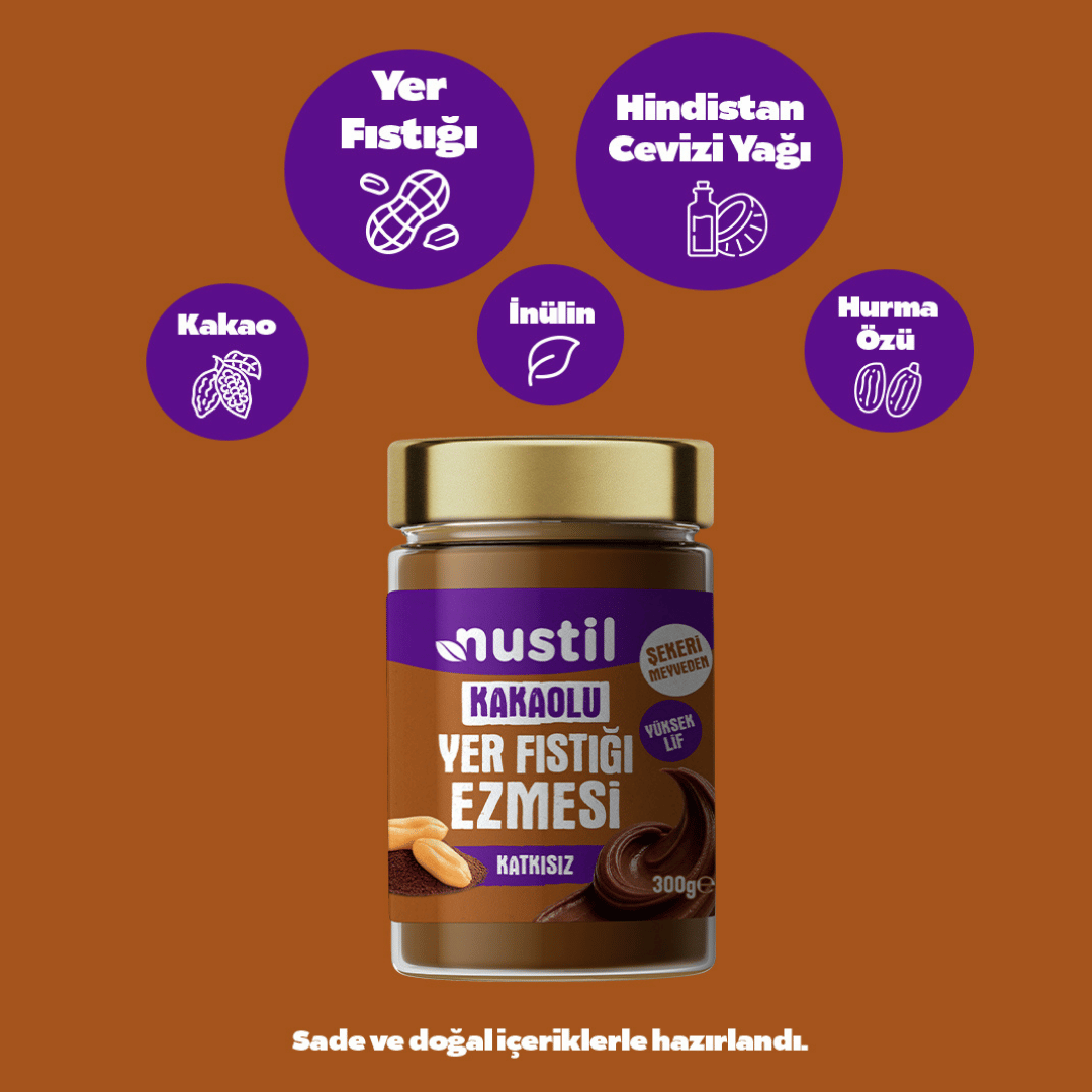 NUSTİL Kakaolu Yer Fıstığı Ezmesi 300g
