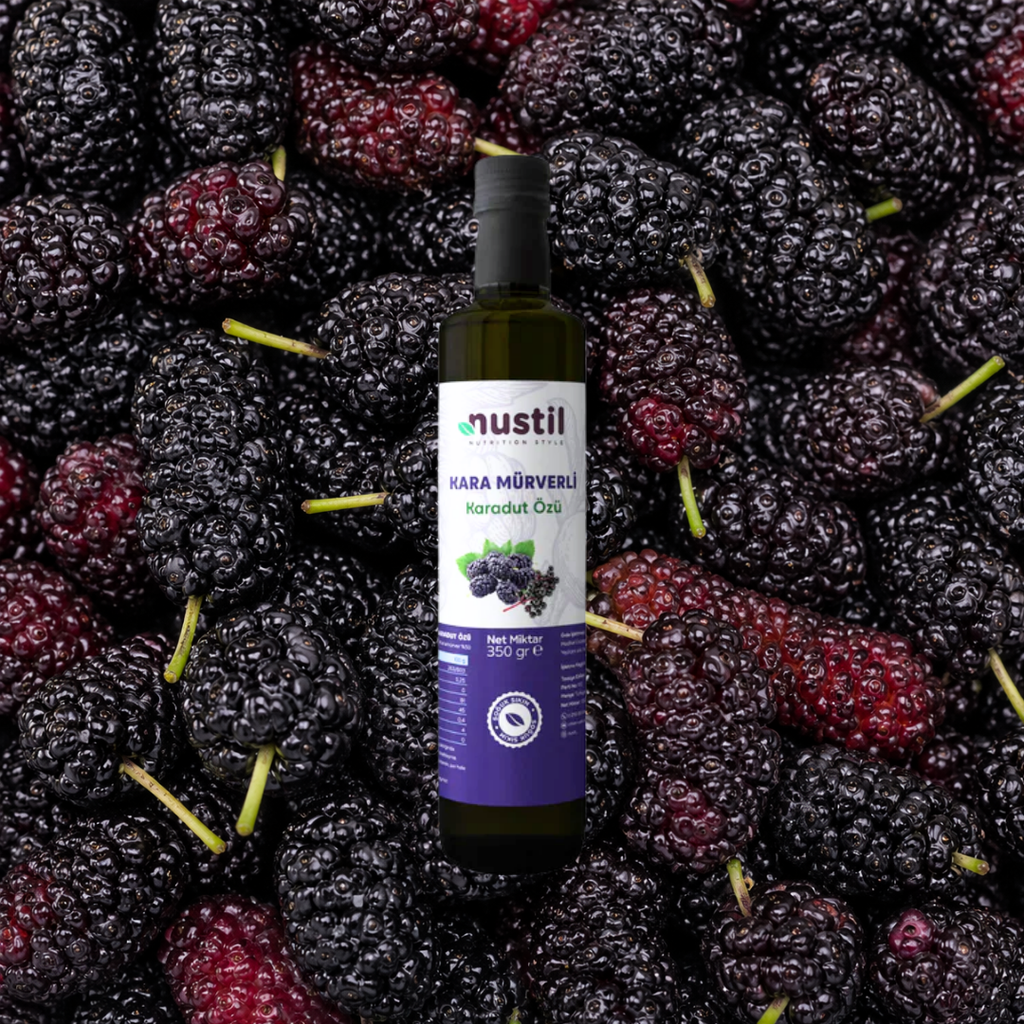 NUSTİL Kara Mürverli Karadut Özü 350g