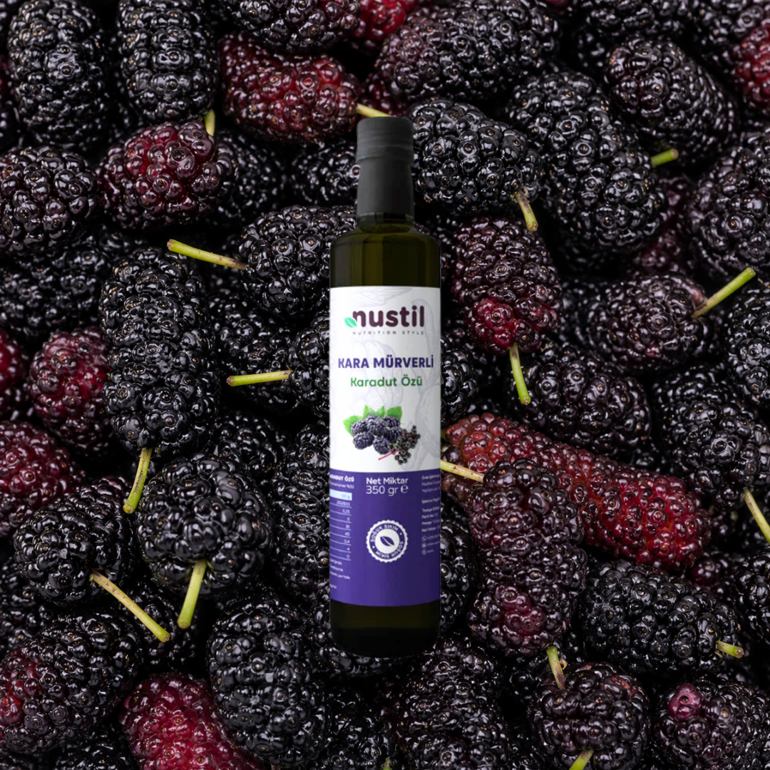 NUSTİL Kara Mürverli Karadut Özü 350g