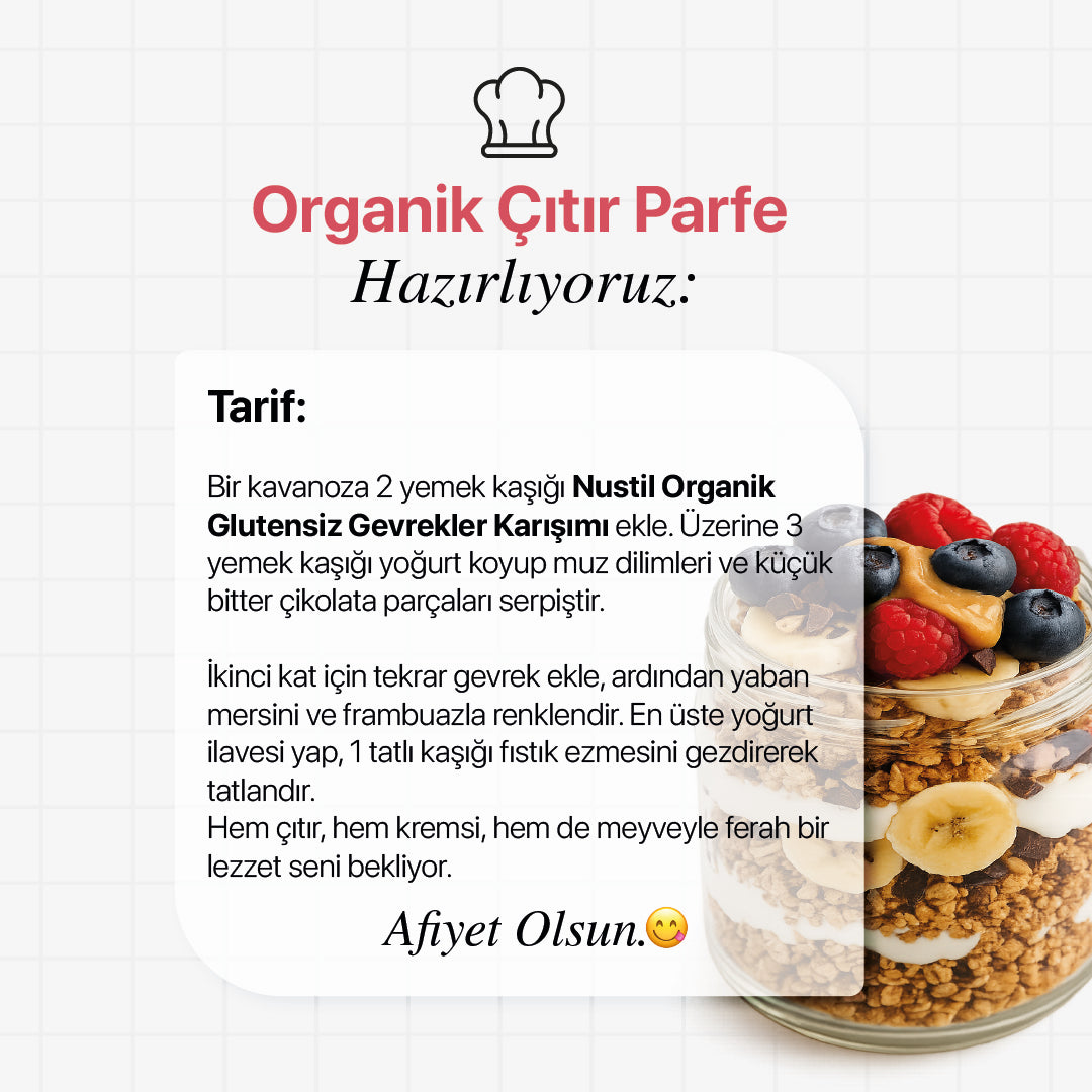NUSTİL Organik Gevrekler Karışımı 250g