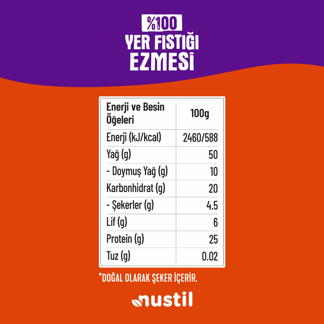 NUSTİL %100 Yer Fıstığı Ezmesi 300g